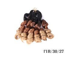 Load image into Gallery viewer, French curl silky extensions bundles loose wavy curls ombre synthetic braiding hair
