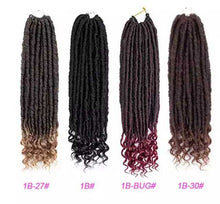Load image into Gallery viewer, Goddess crochet loc 18inch individual crochet hair  pre looped
