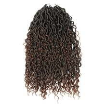 Load image into Gallery viewer, 5 packs River Locs Curly Goddess Bohemian Wavy Locs Crochet Hair Extension- 18 inches
