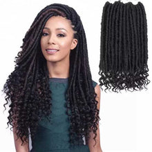 Load image into Gallery viewer, Goddess crochet loc 18inch individual crochet hair  pre looped
