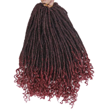 Load image into Gallery viewer, Goddess crochet loc 18inch individual crochet hair  pre looped
