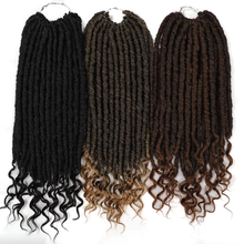 Load image into Gallery viewer, Goddess crochet loc 18inch individual crochet hair  pre looped
