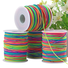 Load image into Gallery viewer, 100m Rainbow Elastic Cord Beading Thread Stretched String Craft Cord Bead String kids - 1mm
