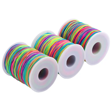 Load image into Gallery viewer, 100m Rainbow Elastic Cord Beading Thread Stretched String Craft Cord Bead String kids - 1mm
