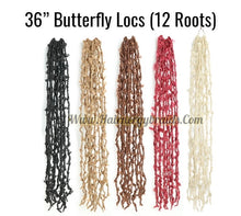 Load image into Gallery viewer, Distressed butterfly locs Dread Locks Crochet Braiding Hair Extension  36''
