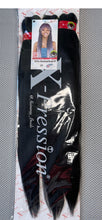 Load image into Gallery viewer, X-Pression Pre-stretched Hair Braiding Extensions 50&quot; Color 1b
