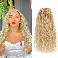 Load image into Gallery viewer, 5 packs River Locs Curly Goddess Locs Crochet Hair Extension- 14 inches
