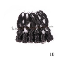Load image into Gallery viewer, French curl silky extensions bundles loose wavy curls ombre synthetic braiding hair
