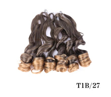 Load image into Gallery viewer, French curl silky extensions bundles loose wavy curls ombre synthetic braiding hair
