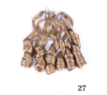 Load image into Gallery viewer, French curl silky extensions bundles loose wavy curls ombre synthetic braiding hair
