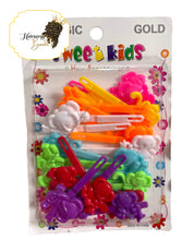 Load image into Gallery viewer, Mixed Colors Assorted Plastic Hair Barrette Bear Shaped Hair Clips
