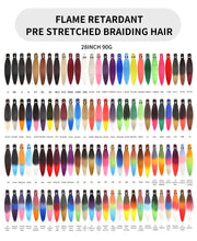 Load image into Gallery viewer, Hairnergy Braids Pre-Stretched 56'' Braiding Hair Extensions Ombre (color 1B/Purple-8/Red)

