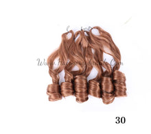 Load image into Gallery viewer, French curl silky extensions bundles loose wavy curls ombre synthetic braiding hair

