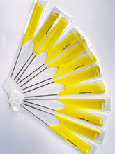 Load image into Gallery viewer, 12 Pieces Parting combs for Braids, Rat tail comb, stainless steel pintail comb, hair styling comb (yellow)
