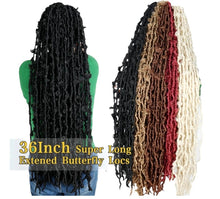 Load image into Gallery viewer, Distressed butterfly locs Dread Locks Crochet Braiding Hair Extension  36''
