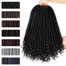 Load image into Gallery viewer, Goddess crochet loc 18inch individual crochet hair  pre looped
