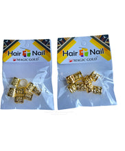 Load image into Gallery viewer, Gold and silver Hair &amp; Nail Ring Pin - Braids Accessories Ring
