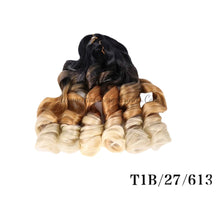 Load image into Gallery viewer, French curl silky extensions bundles loose wavy curls ombre synthetic braiding hair
