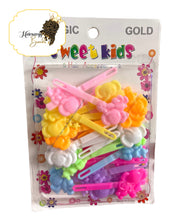 Load image into Gallery viewer, Mixed Colors Assorted Plastic Hair Barrette Bear Shaped Hair Clips
