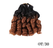 Load image into Gallery viewer, French curl silky extensions bundles loose wavy curls ombre synthetic braiding hair
