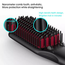 Load image into Gallery viewer, # 1 straightening hair brush - MiroPure hair Smooth straightener brush- Model: S102 -CS0503

