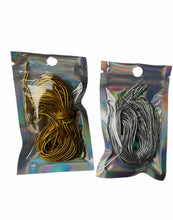 Load image into Gallery viewer, STRETCHY METALLIC CORD String Rope Yarn Braiding Hair Accessories Gold or Sliver
