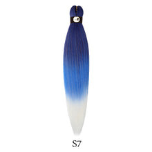 Load image into Gallery viewer, Hairnergy Braids Pre-Stretched 56'' Braiding Hair Extensions Ombre (color S7 - Blue/L.blue/60)
