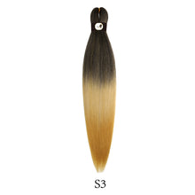 Load image into Gallery viewer, Hairnergy Braids Pre-Stretched 56'' Braiding Hair Extensions Ombre (color S3 - 1b/613/27)
