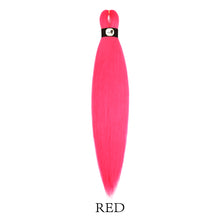 Load image into Gallery viewer, Hairnergy Braids Pre-Stretched 56'' Braiding Hair Extensions (color Red)
