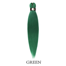 Load image into Gallery viewer, Hairnergy Braids Pre-Stretched 56'' Braiding Hair Extensions (color Green)
