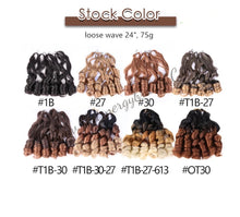 Load image into Gallery viewer, French curl silky extensions bundles loose wavy curls ombre synthetic braiding hair
