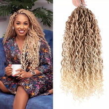 Load image into Gallery viewer, 5 packs River Locs Curly Goddess Locs Crochet Hair Extension- 14 inches
