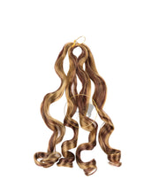 Load image into Gallery viewer, French curl silky extensions bundles loose wavy curls ombre synthetic braiding hair
