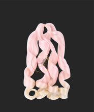 Load image into Gallery viewer, French curl silky extensions bundles loose wavy curls ombre synthetic braiding hair
