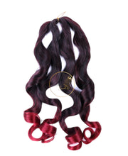 Load image into Gallery viewer, French curl silky extensions bundles loose wavy curls ombre synthetic braiding hair
