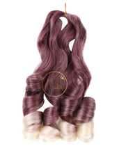 Load image into Gallery viewer, French curl silky extensions bundles loose wavy curls ombre synthetic braiding hair
