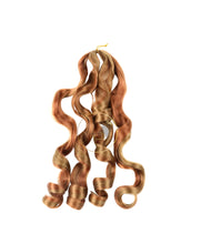 Load image into Gallery viewer, French curl silky extensions bundles loose wavy curls ombre synthetic braiding hair
