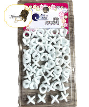 Load image into Gallery viewer, Tara Bead X shape (50pc) kids hair braids beads accessories
